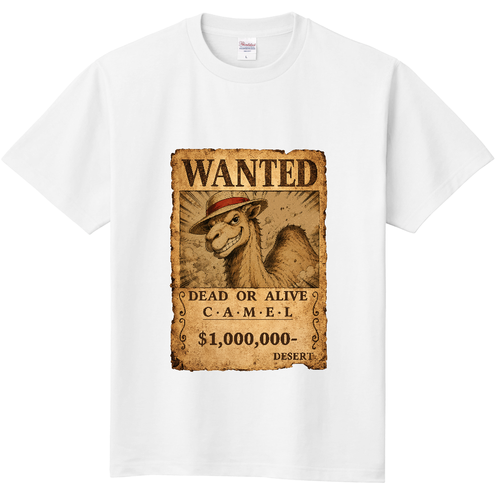 ワンピース・手配書風Tシャツ<ドル・前面>