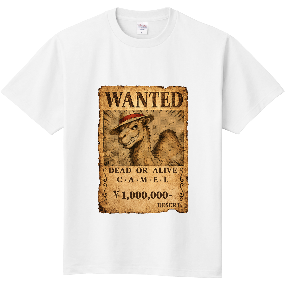  ワンピース・手配書風Ｔシャツ＜円・前面＞