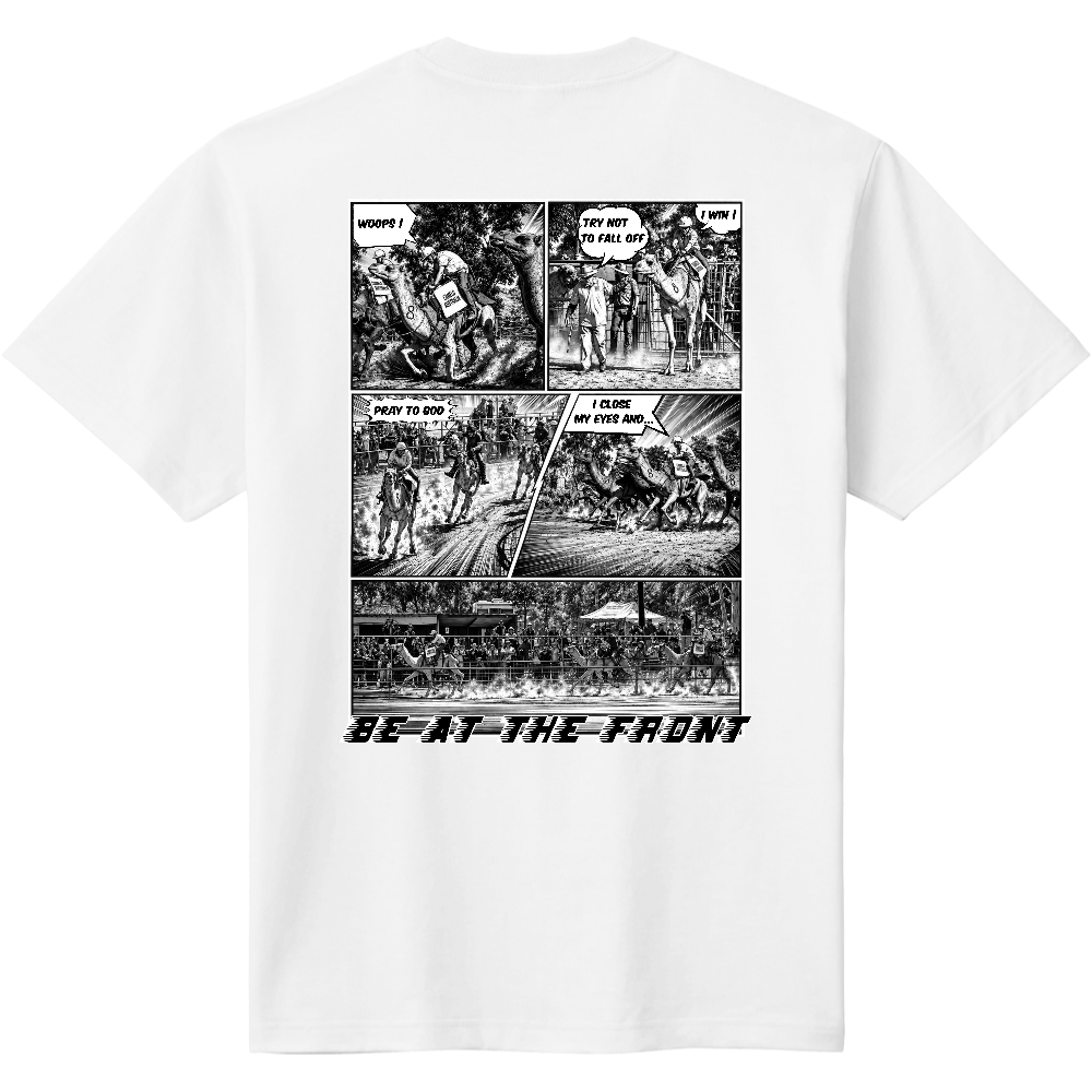 劇画調Ｔシャツ＜吹き出し・背面＞
