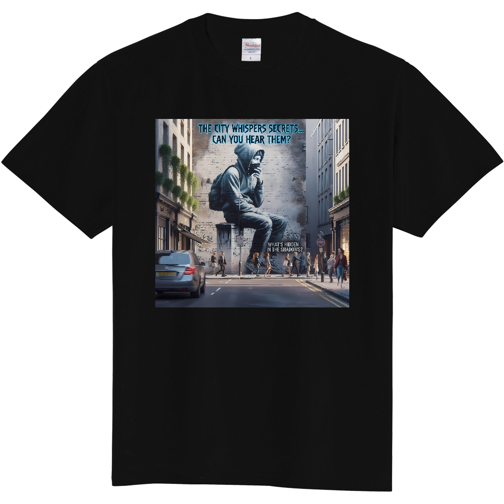 【アーバンウィスパーフードマン 3DシネマティックストリートTシャツ】