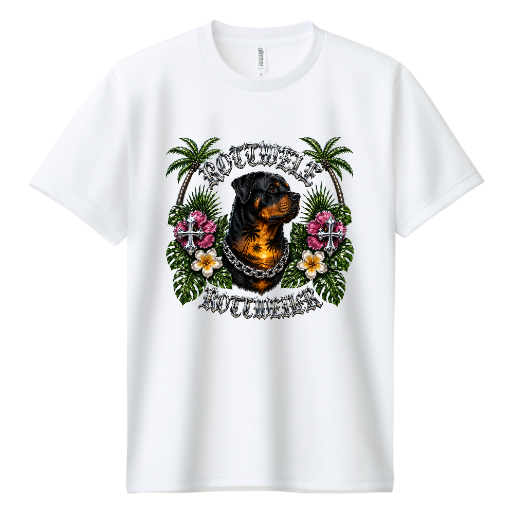 ロットワイラードライTシャツ 第5弾 「TROPICAL KING(トロピカルキング)」南国に君臨する、最強の存在感。
