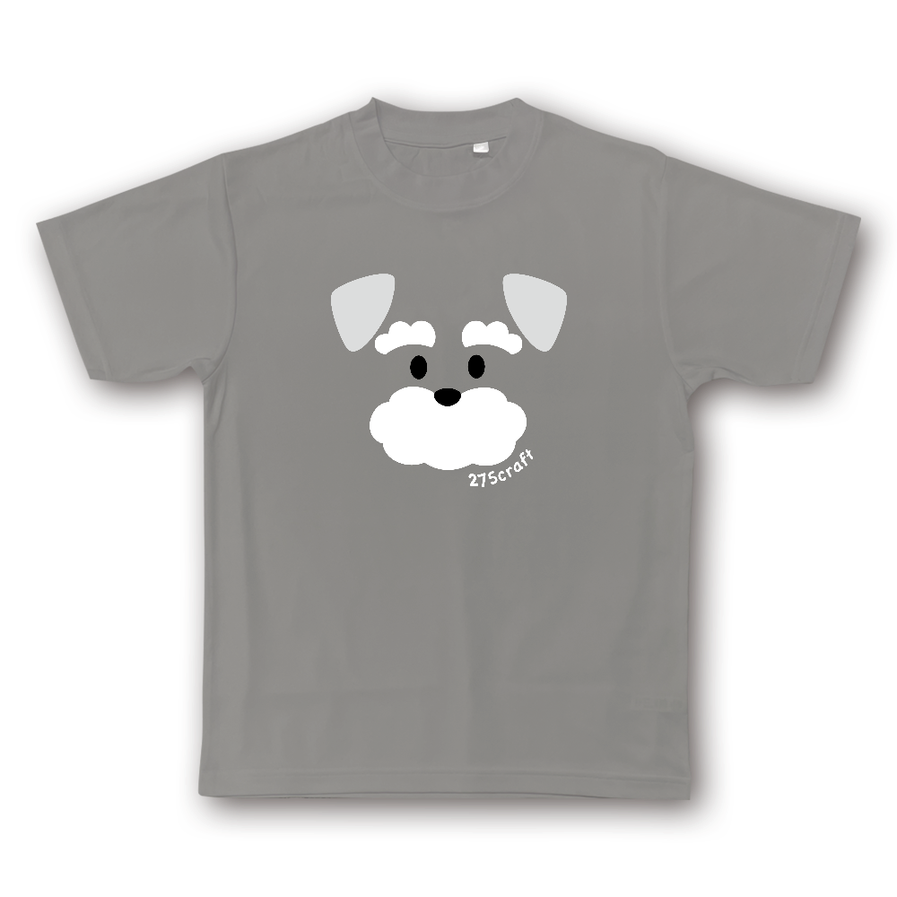 シュナ顔　キッズ用ドライTシャツ