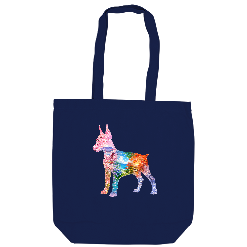SHIKI VEIL – 四季の彩(しきのいろどり)– Doberman Puppy Tote SHIKI VEIL(シキ・ヴェール)」は、“四季という美しいベールをまとう”という意味を込めたネーミングです。
