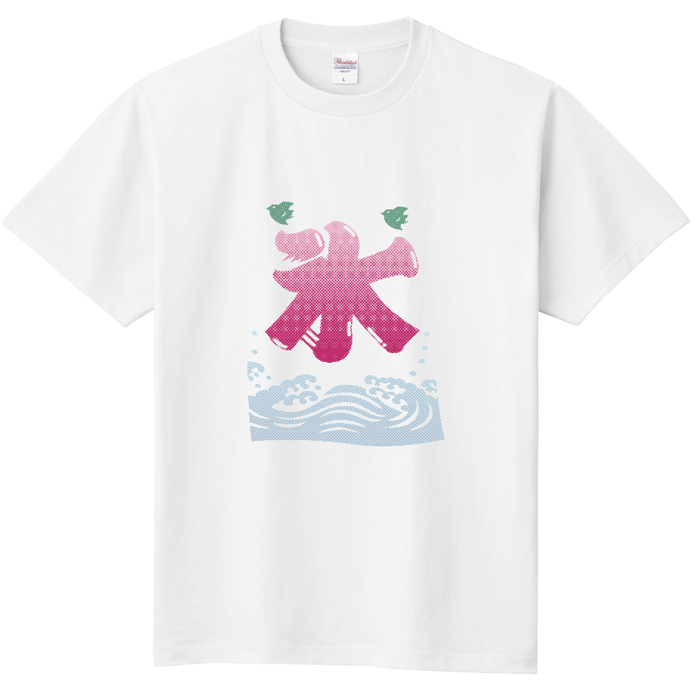 かき氷Tシャツ<ドット図柄・前面>