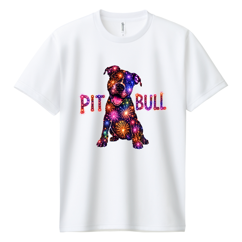 PIT PUPPY FIREWORKS PRIME(ピットパピー・ファイヤーワークス・プライム) 名前の意味 無邪気で愛らしいピットブルのパピーに、日本の夜空を彩る花火の美しさと力強さを融合した特別なデザイン。「PRIME」は最高峰・特別仕様を意味し、存在感あふれる一枚を表現しています。