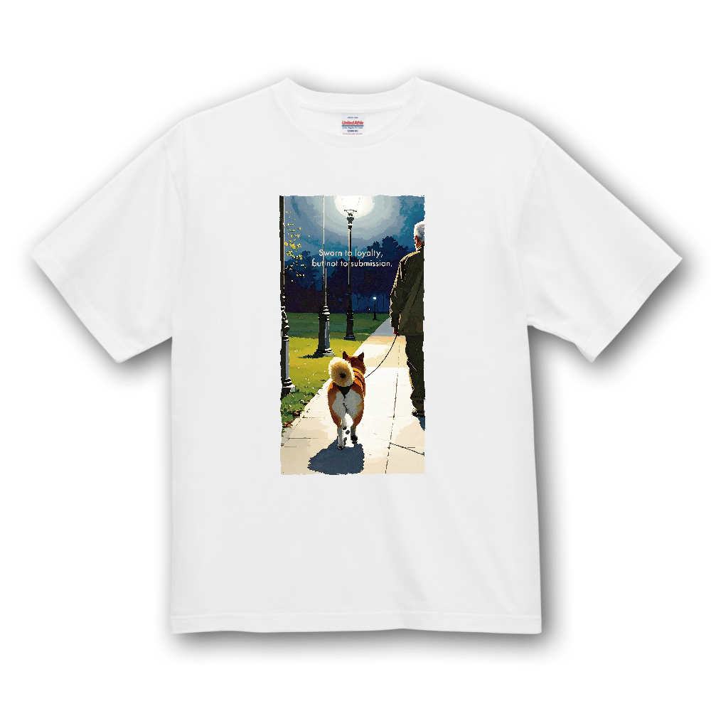 じいちゃんと散歩【従順柴】／柴犬 Tシャツ［4.7oz］