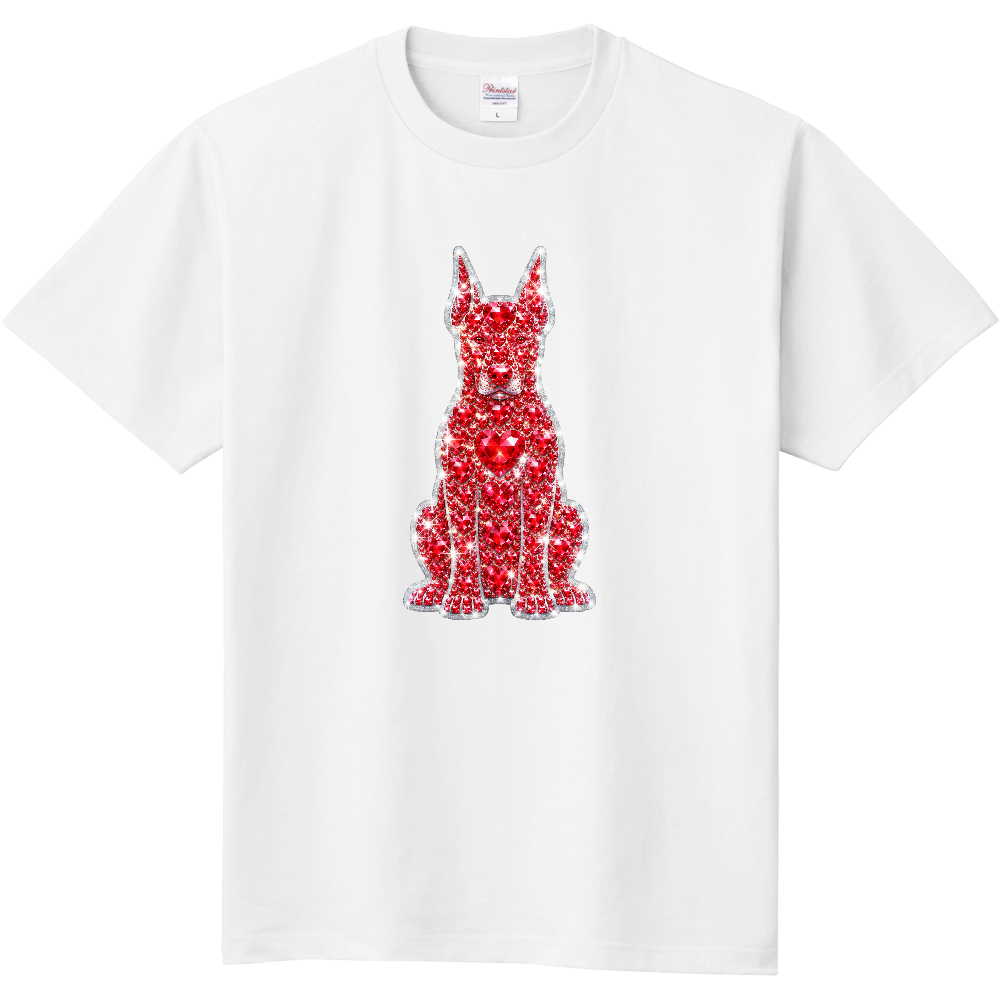 DOBERMAN ROYAL HEART 意味:王者の心を持つドーベルマン 凛とした姿と圧倒的な存在感を、赤い宝石の輝きで表現。 忠誠心と気高さを象徴する、気品あふれるロイヤルデザイン。