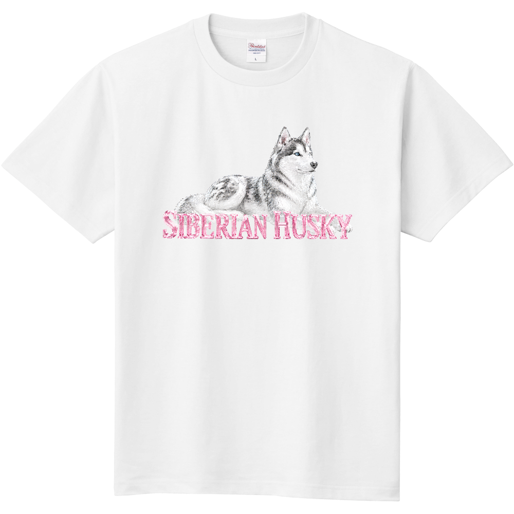 SIBERIAN HUSKY CRYSTAL LEGACY TEE (シベリアンハスキー クリスタル・レガシーTシャツ) 商品の意味 「永遠に輝き続ける、ハスキーの誇りと絆」 雪原を駆けるシベリアンハスキーの美しさ・知性・力強さを、クリスタルのような輝きで表現したプレミアムデザイン。 凛とした表情と美しい毛並みを繊細に描き、胸元のロゴは高級ジュエリーをイメージしたピンククリスタル調で仕上げています。