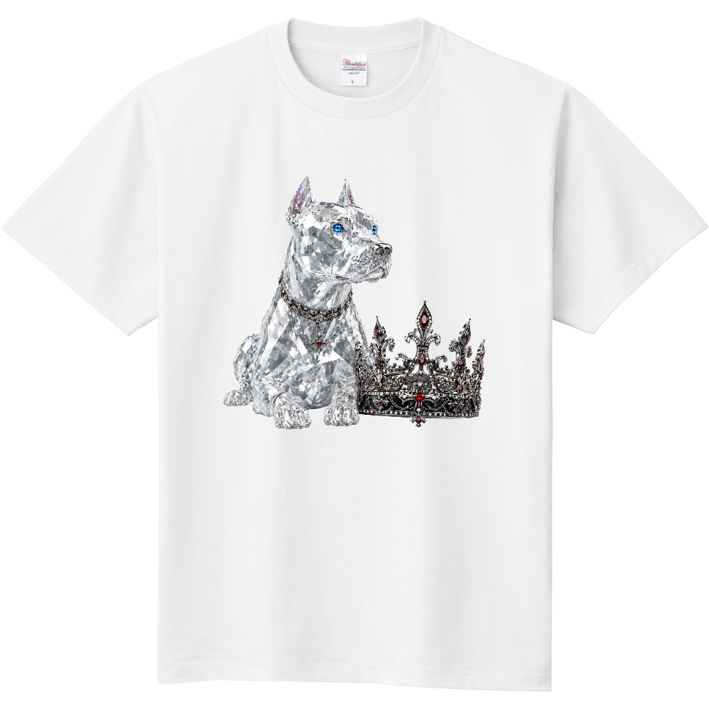 PITBULL CRYSTAL EMPEROR ― クリスタル皇帝 ― 意味・由来: 力強さと深い愛情を持つピットブルを、王国を守る皇帝として表現。 「強さ」だけではなく、家族を守る忠誠心・優しさ・絆を象徴したデザイン。 コンセプト: 鋼のような精神と、ダイヤモンドのように揺るがない心。