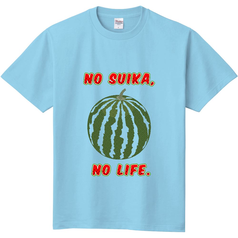 スイカTシャツ<黒抜きドット・前面>