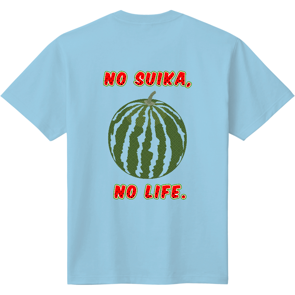 スイカTシャツ<黒抜きドット・背面>