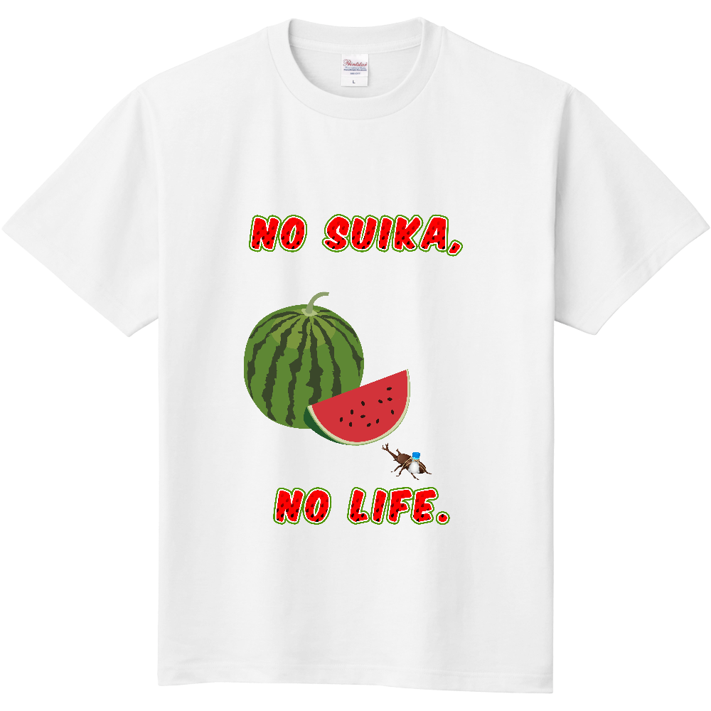 スイカＴシャツ＜カブトムシ（背負い・前面＞