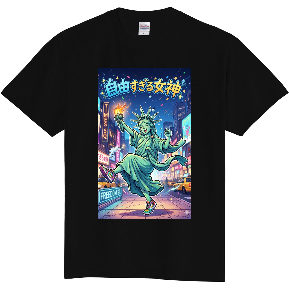 「自由すぎる女神」定番Tシャツ