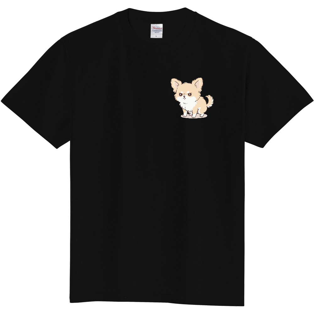 犬のフンの片付け忘れないでね　チワワver.(両面)黒