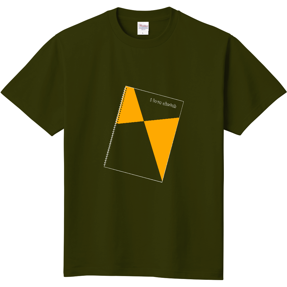 自由研究Ｔシャツ＜スケッチブック（透過）・前面＞