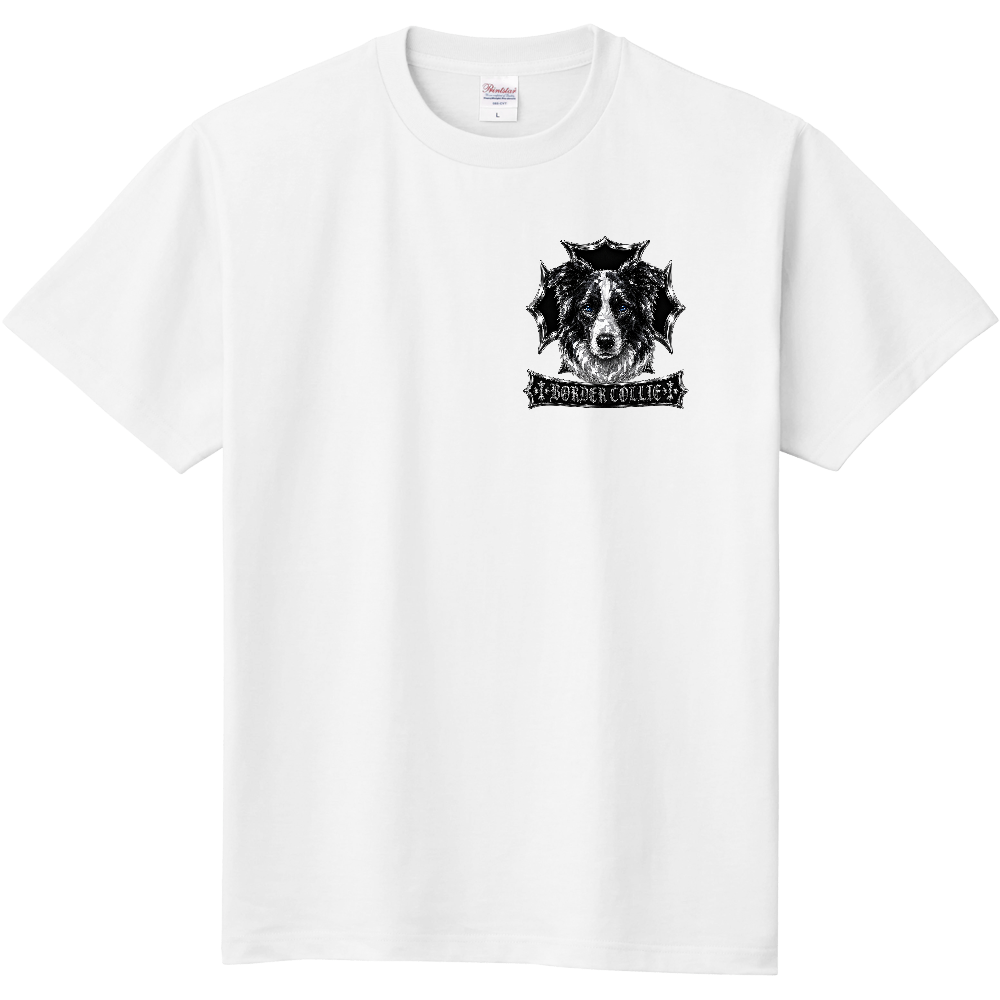 BLACK CRYSTAL CREST COLLECTION ― 愛犬の誇りを、胸元に輝かせる。 ―ブラッククリスタル クレストTシャツ【ボーダーコリー】
