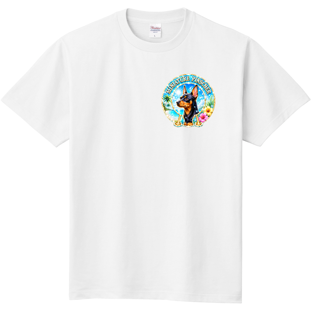 TROPICAL OCEAN ワンポイントTシャツ ミニチュアピンシャー
