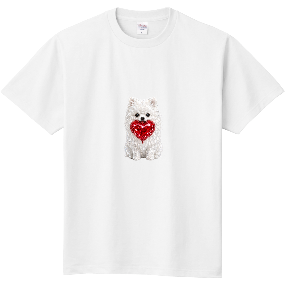CRYSTAL HEART FRONT TEE – ポメラニアン