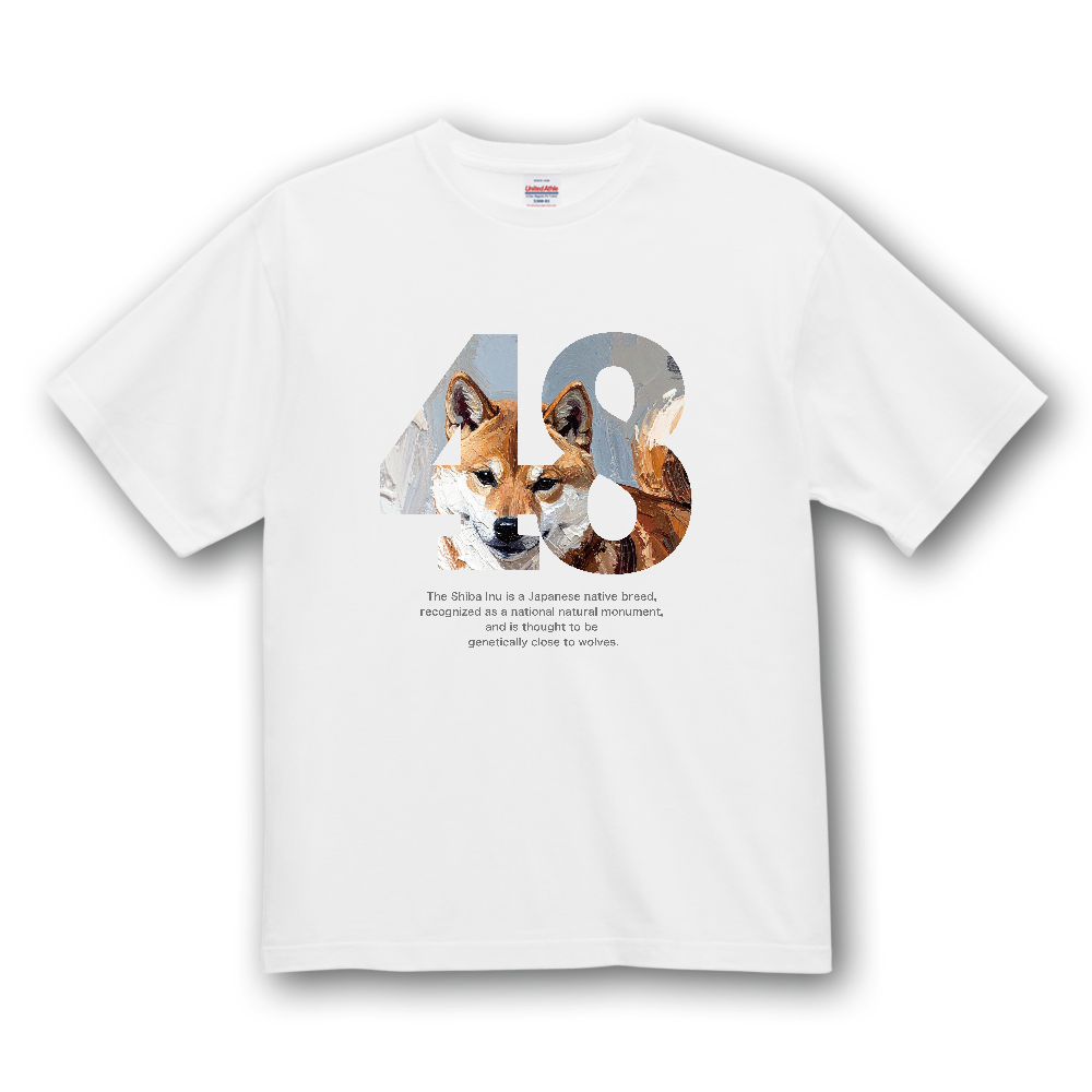 48（シバ）【やんのか柴】／柴犬 Tシャツ［4.7oz］