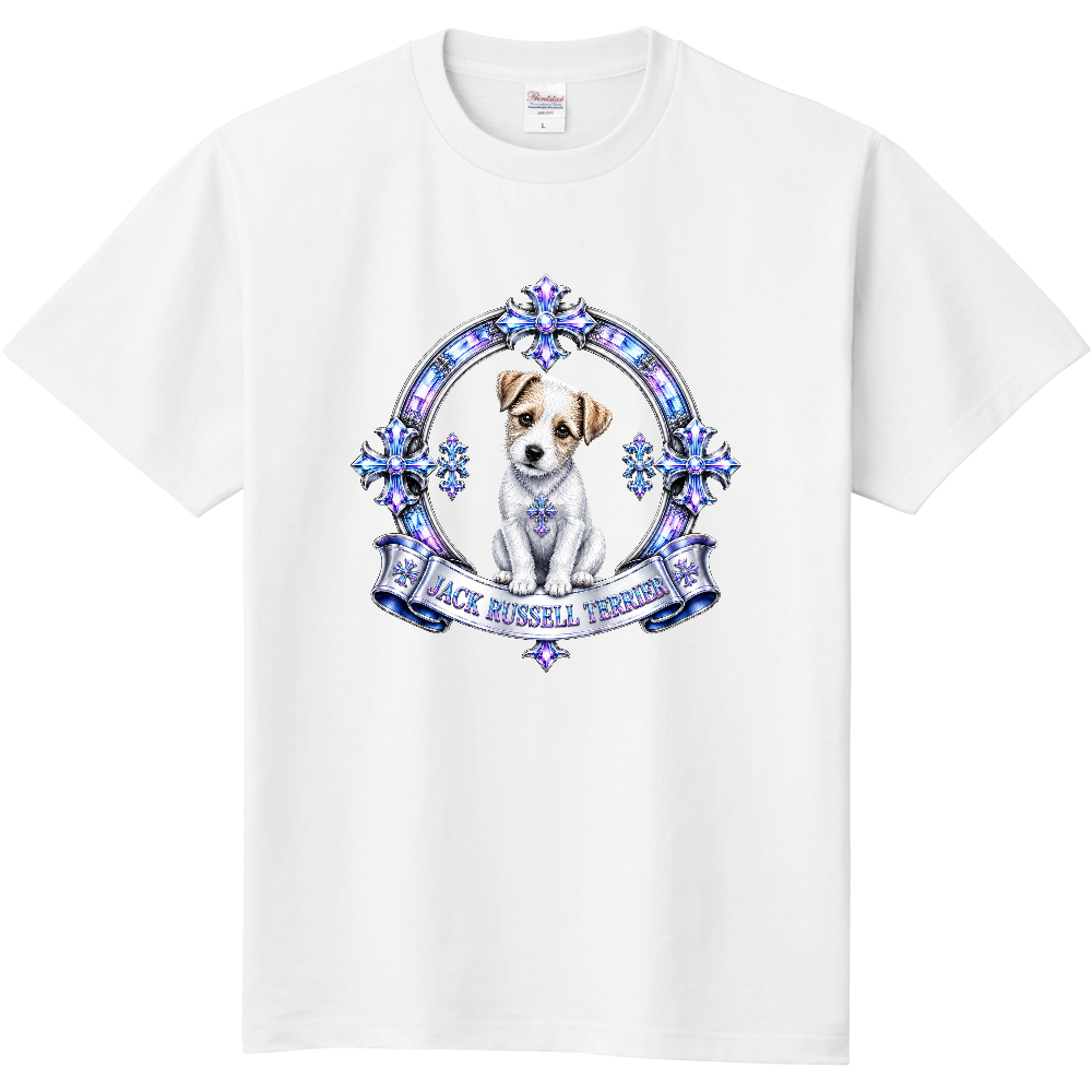 Crystal Emblem Front Big Print Tee – Jack Russell Terrier Royal Edition（ジャックラッセルテリア）