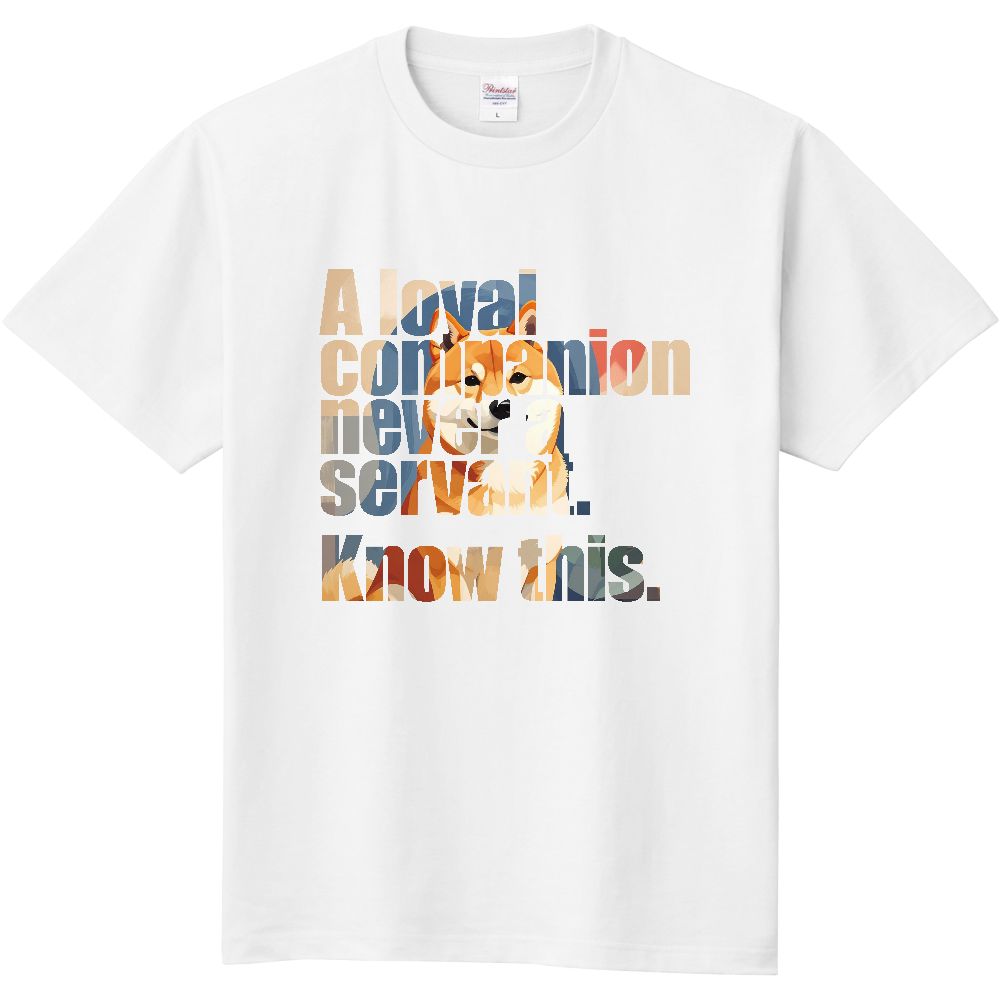 「相棒であって下僕ではない」【レトロポップ柴】／柴犬 Tシャツ［5.6oz］