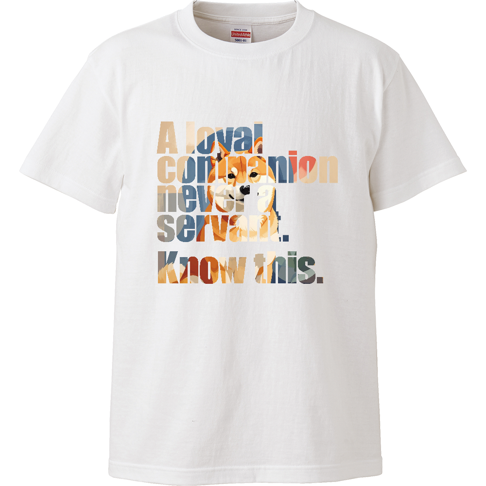 「相棒であって下僕ではない」【レトロポップ柴】／柴犬 Tシャツ［5.6oz  High］