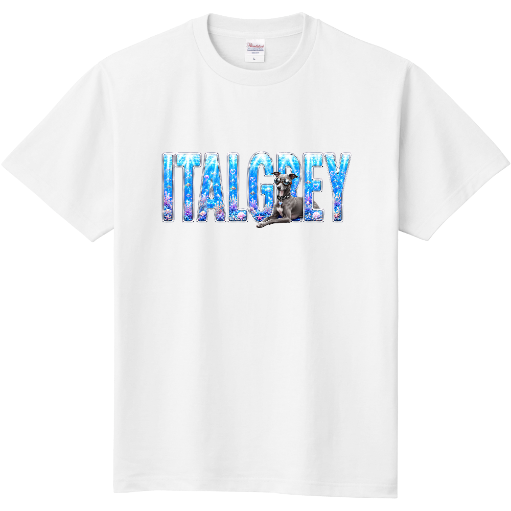 Luxury Ocean Crystal Front Print Tee – ITALIAN GREYHOUND（イタリアングレーハウンド）