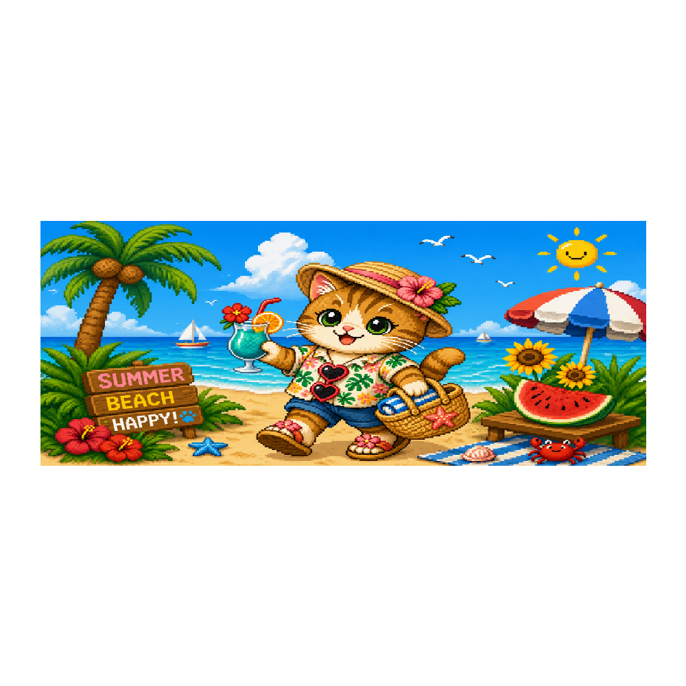夏満喫するぞ!マンチカンバージョン