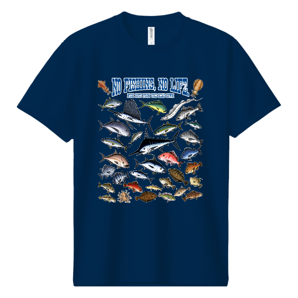 Saltwater fish_3CW (ドライＴシャツ)