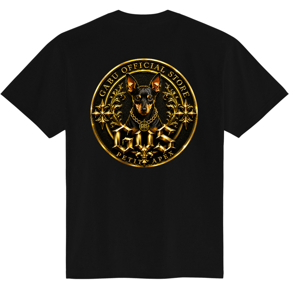 GABU OFFICIAL STORE – Petit Apex OFFICIAL LOGO T-SHIRT – MINIATURE PINSCHER EDITION – ミニチュア・ピンシャー