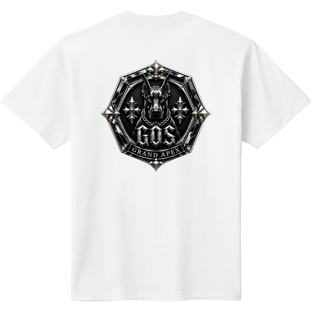 ブラッククリスタルエンブレム（六角形） GABU OFFICIAL STORE – GRAND APEX BLACK DIAMOND CREST T-SHIRT （ブラックダイヤモンドクレストTシャツ）