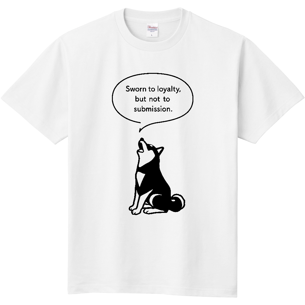 柴犬の主張【黒毛】／柴犬 Tシャツ［5.6oz］