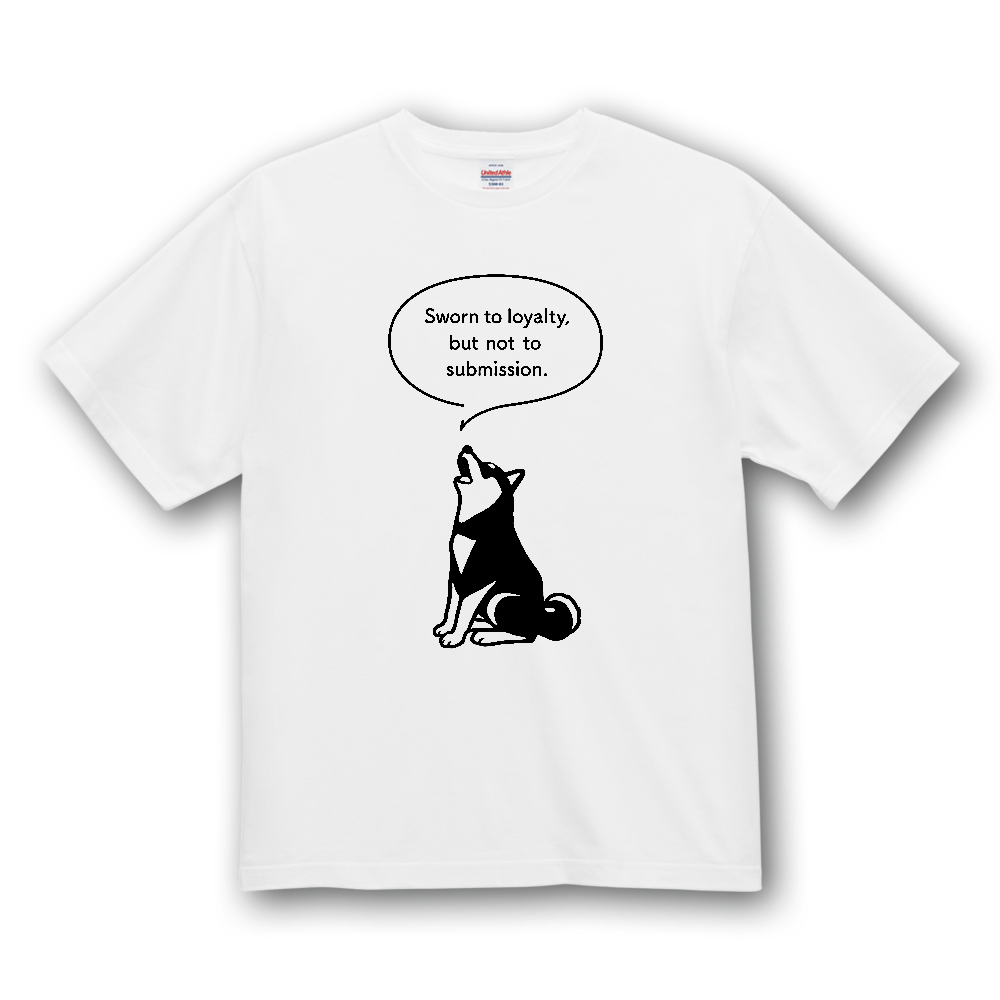 柴犬の主張【黒毛】／柴犬 Tシャツ［4.7oz］