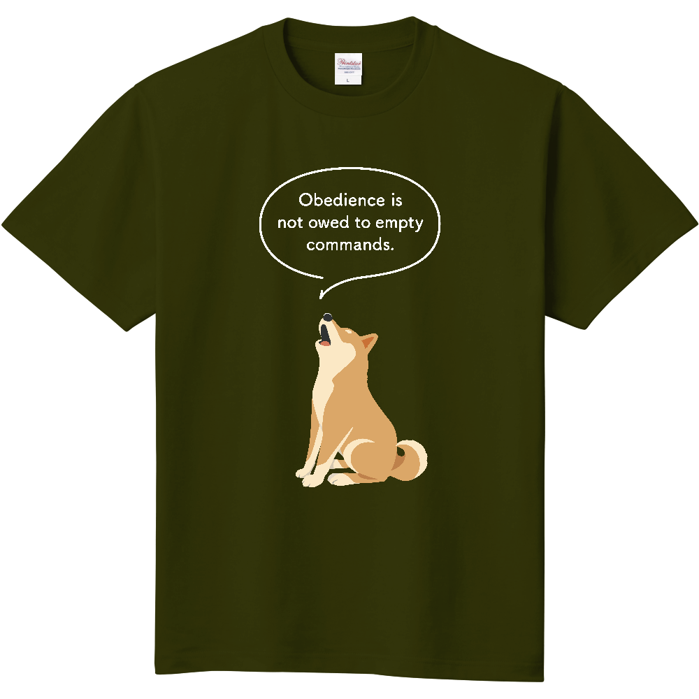 柴犬の主張【赤毛】〈濃色用〉／柴犬 Tシャツ［5.6oz］