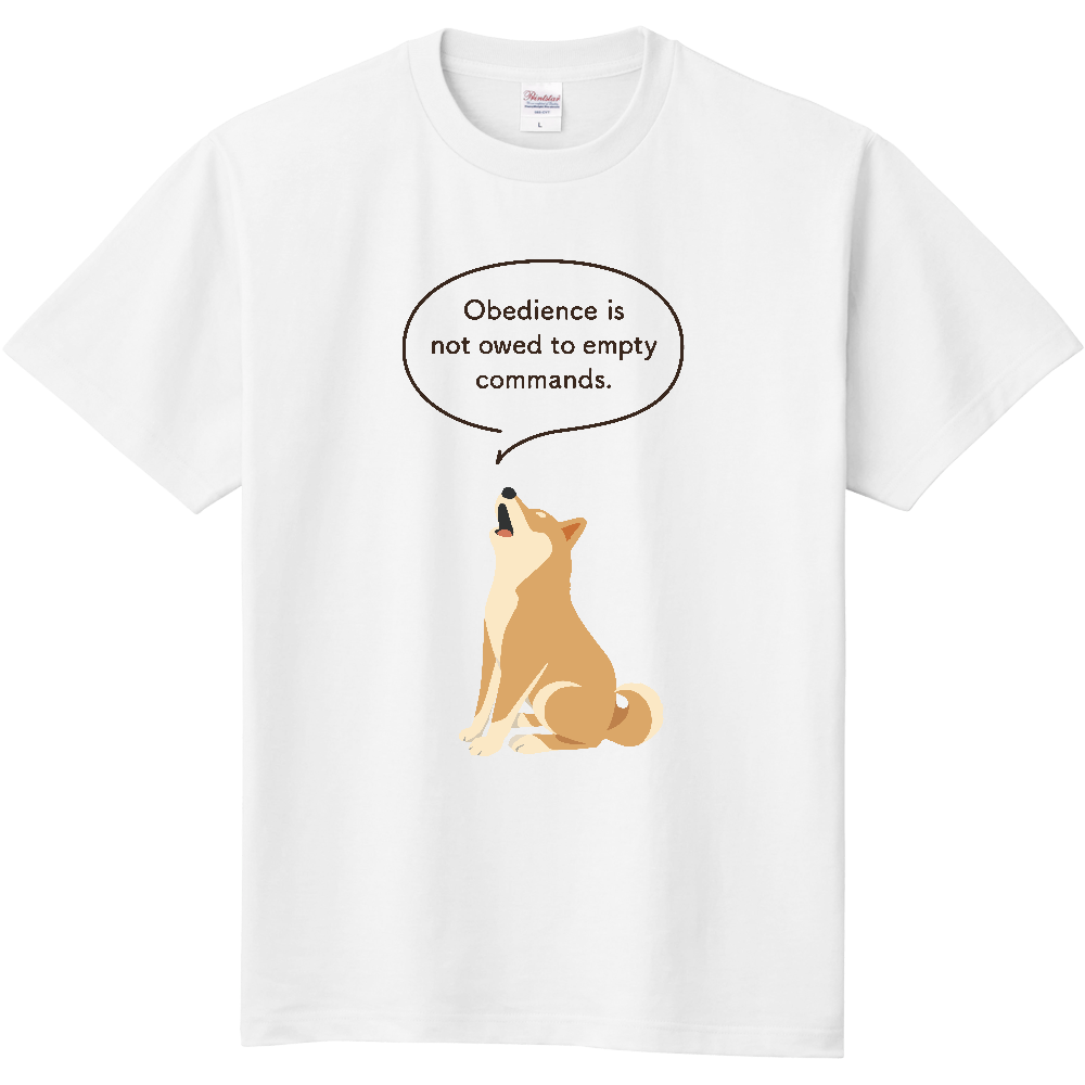 柴犬の主張【赤毛】／柴犬 Tシャツ［5.6oz］