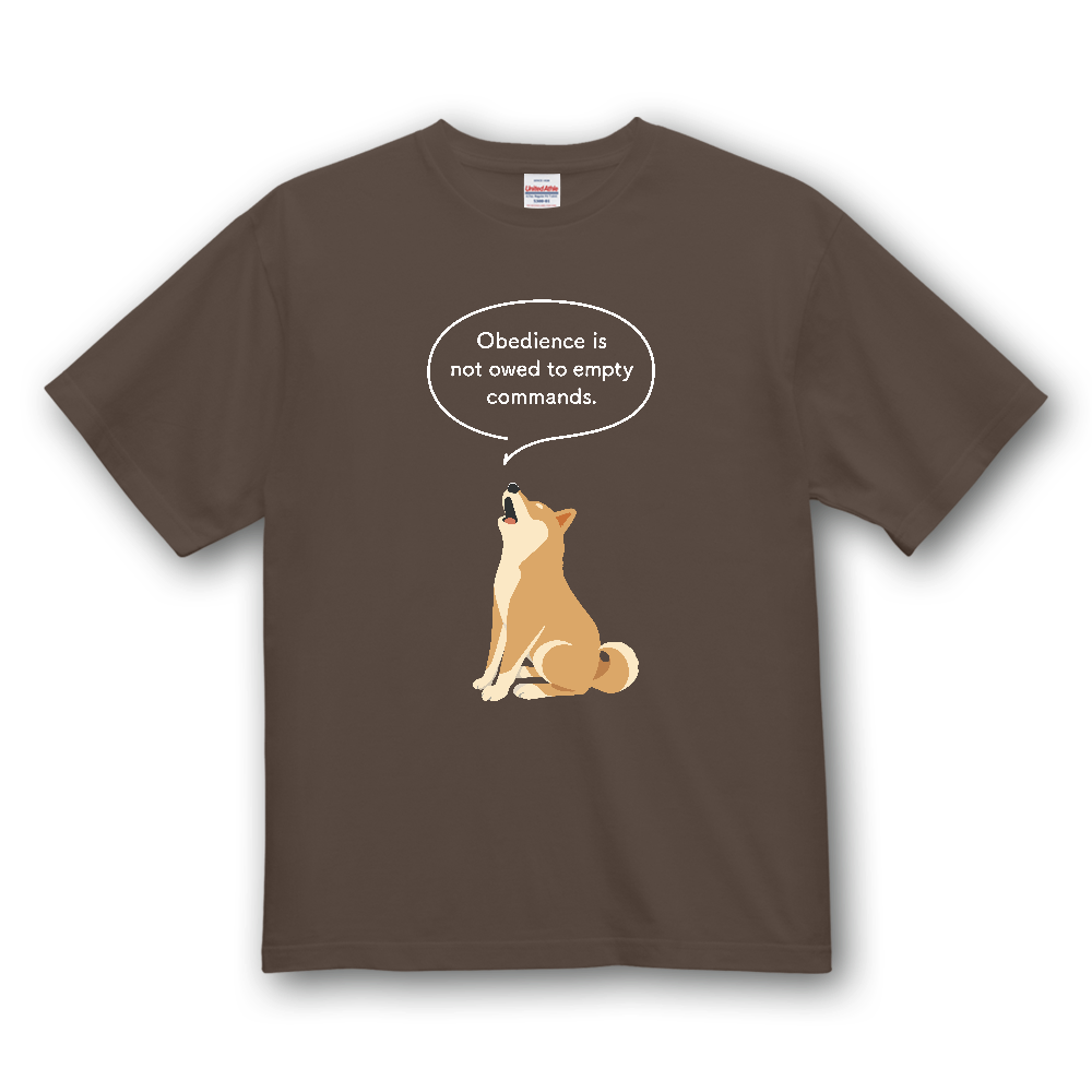 柴犬の主張【赤毛】〈濃色用〉／柴犬 Tシャツ［4.7oz］