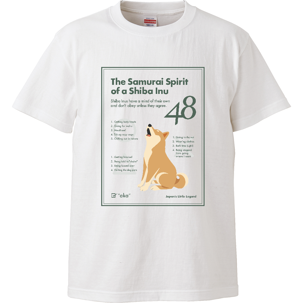 柴犬嗜好図【赤毛】／柴犬 Tシャツ［5.6oz  High］