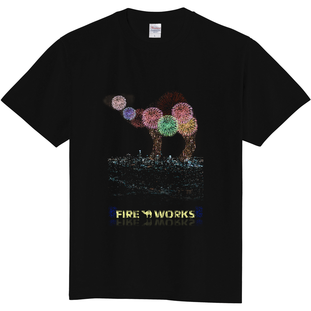 花火Tシャツ<アメリカ・前面>