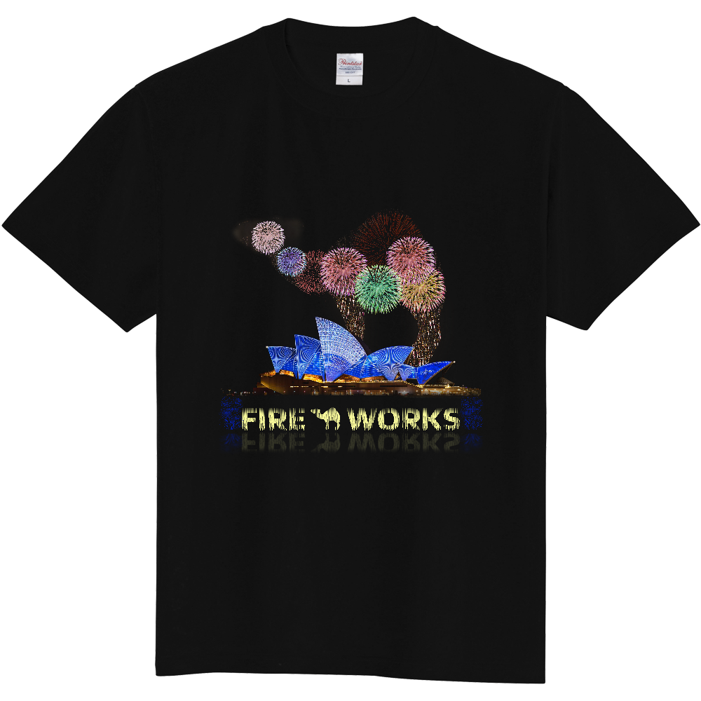 花火Tシャツ<オーストラリア・前面>