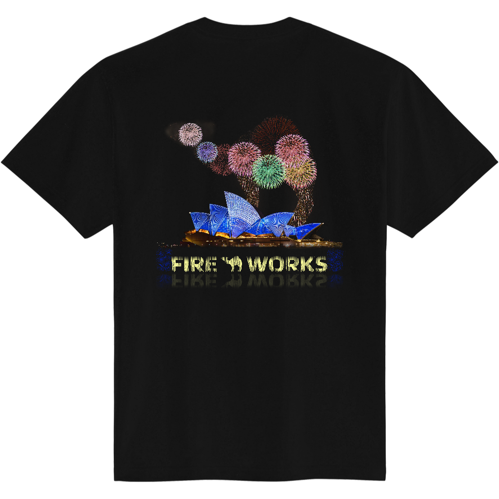 花火Tシャツ<オーストラリア・背面>