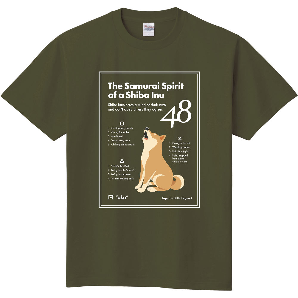柴犬嗜好図【赤毛】〈濃色用〉／柴犬 Tシャツ［5.6oz］