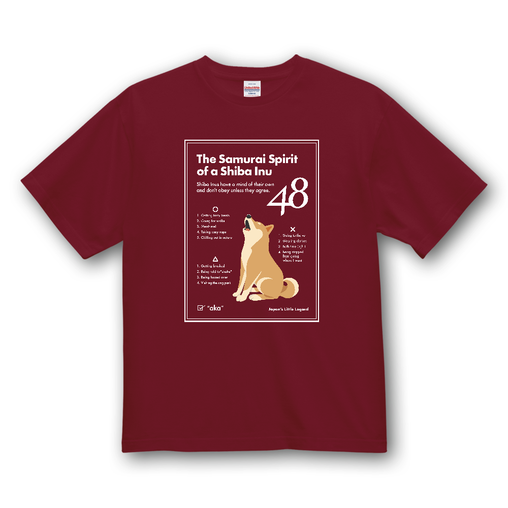 柴犬嗜好図【赤毛】〈濃色用〉／柴犬 Tシャツ［4.7oz］