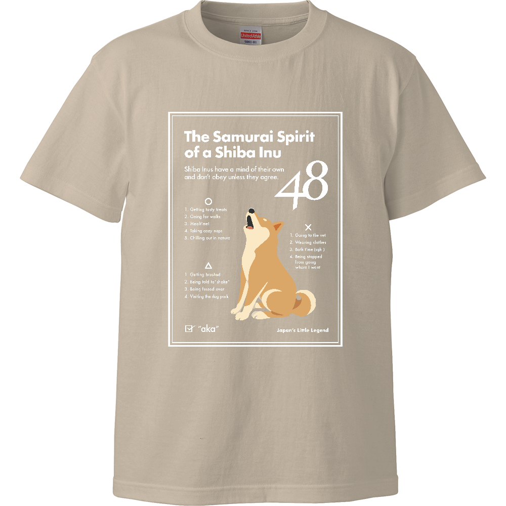 柴犬嗜好図【赤毛】〈濃色用〉／柴犬 Tシャツ［5.6oz High］