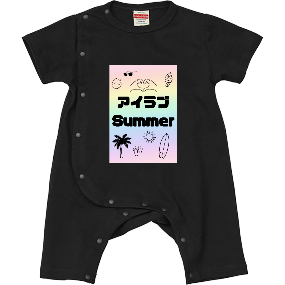 ロンパース〜Ｉ♡Summer〜 ブラック