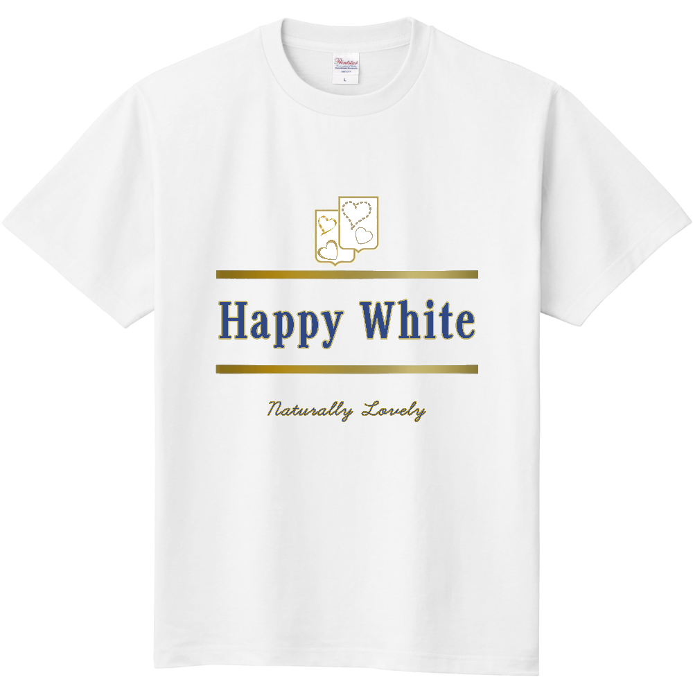 ヒューガルデン風　Happy White Ｔシャツ＜前面＞