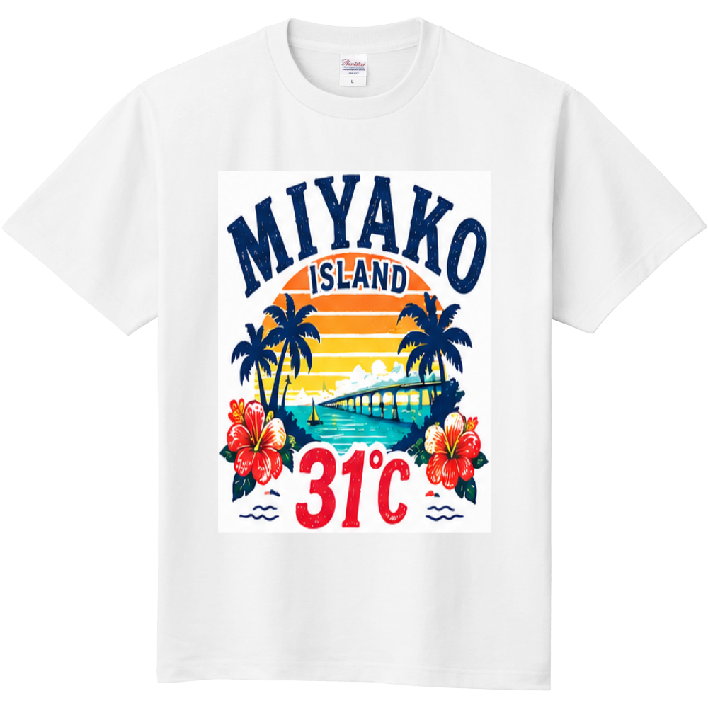 31℃MIYAKOISLAND 半袖シャツ レトロサンセット
