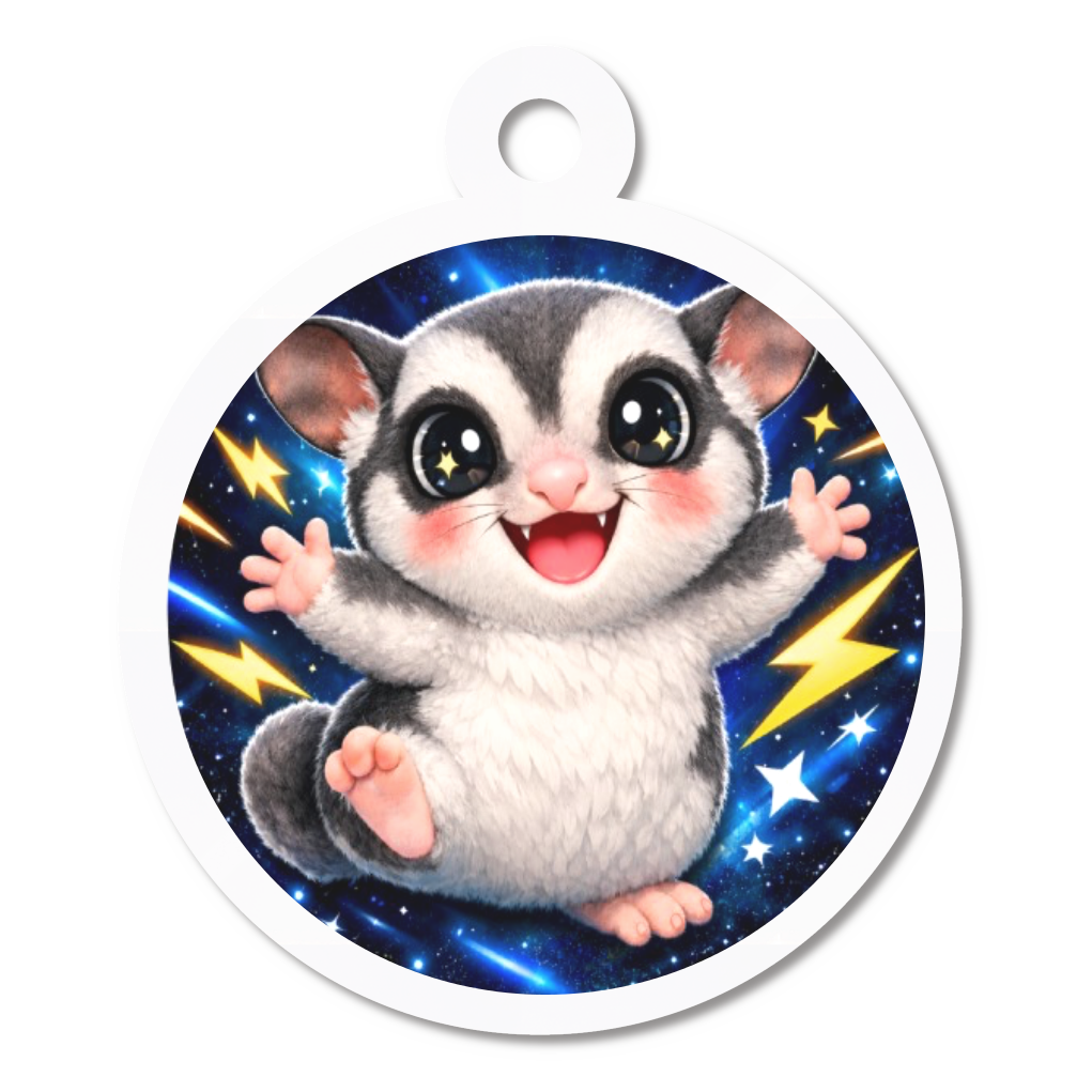 きらきらおめめ☆フクロモモンガ☆キーホルダー