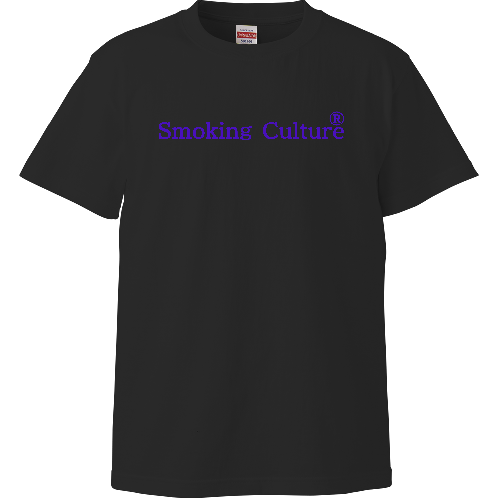 紫ロゴ ハイクオリティTシャツ ブラック