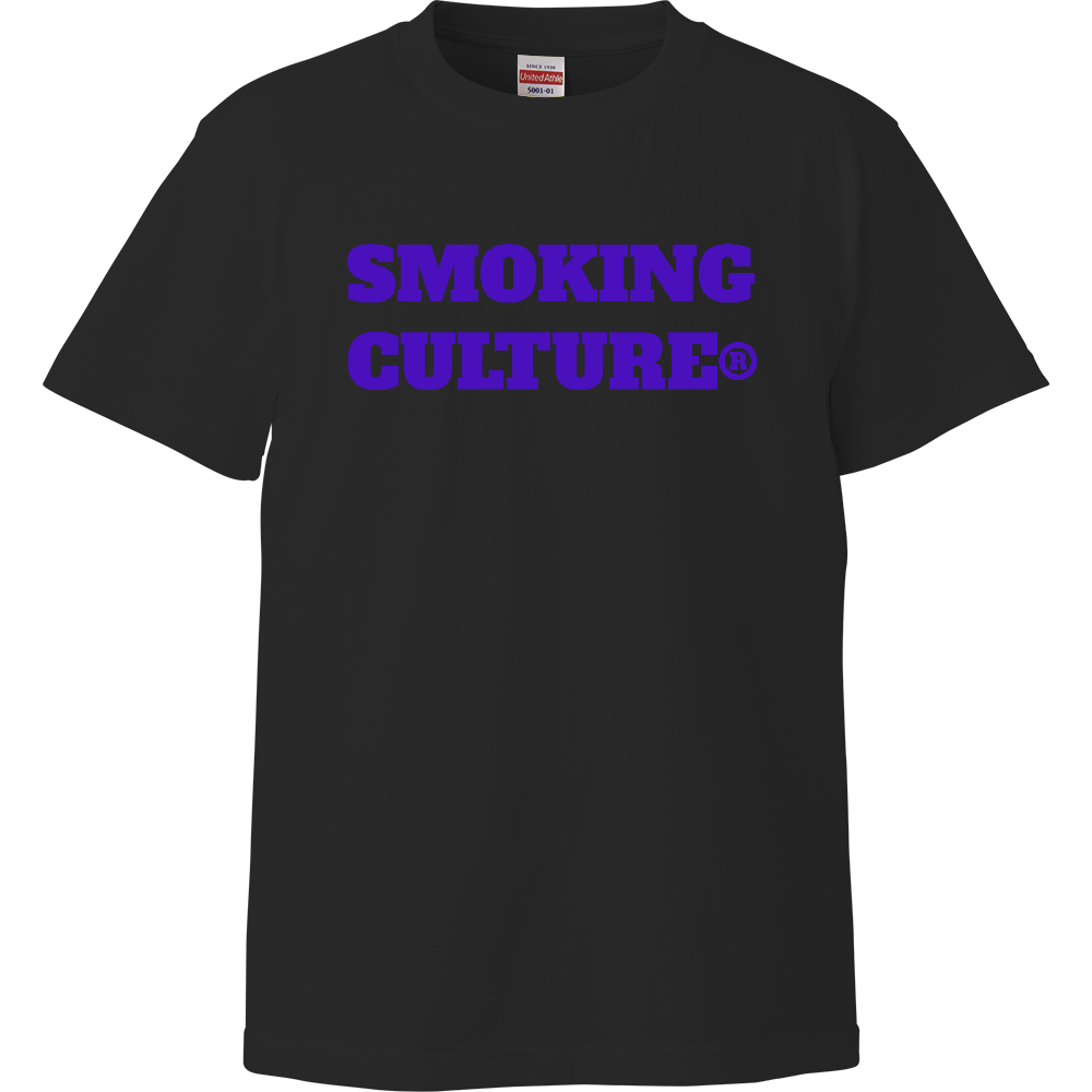 紫ロゴ ハイクオリティTシャツ ブラック