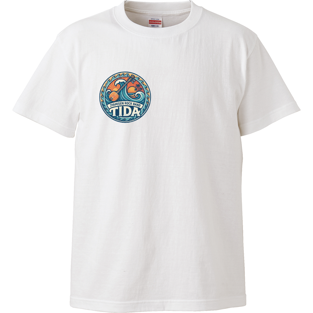 蛇三線ロックバンド ティダ 2026ロゴ入りTシャツ